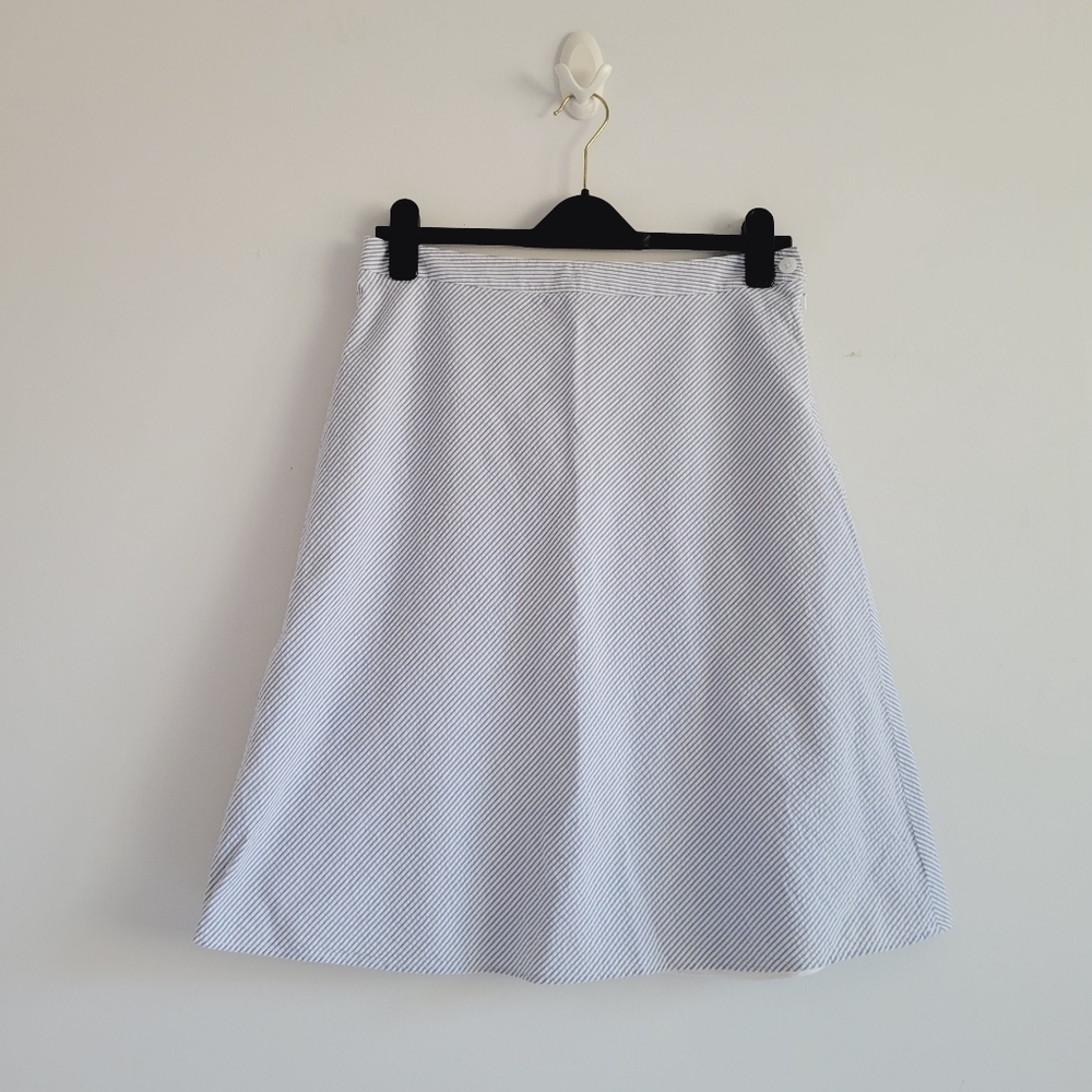 Ann Taylor Factory A-Line Skirt in Black and White